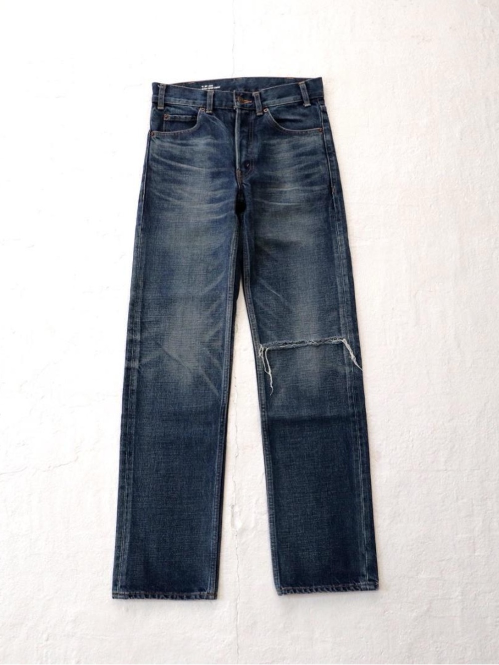 Authentic Celine Straight-Leg Distressed Jeans